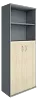 Офисный шкаф высокий для документов высокий полузакрытый