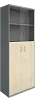 Офисный шкаф для документов высокий со стеклом