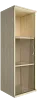 Офисный шкаф узкий средний со стеклом + полка), Л/Пр.