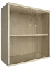 Офисный шкаф низкий широкий со стеклом