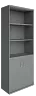 Офисный шкаф высокий для документов полуоткрытый
