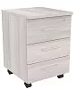 Мобильная офисная тумба с колёсиками и замком, 3 ящика