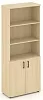 Офисный шкаф высокий широкий (2 низких фасада, задняя стенка ЛДСП