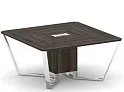 Стол переговорный квадратный с лючками из нержавеющей стали