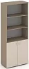 Офисный шкаф высокий широкий (2 низких фасада ЛДСП)