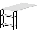 Стол приставной на металлокаркасе с открытыми полками
