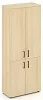Офисный шкаф высокий широкий (2 низких + 2 средних фасада, задняя стенка ЛДСП