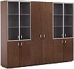 Офисный шкаф комбинированный (х2) с гардеробом (6 дверей)