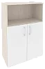 Офисный шкаф средний широкий (2 низких фасада ЛДСП)
