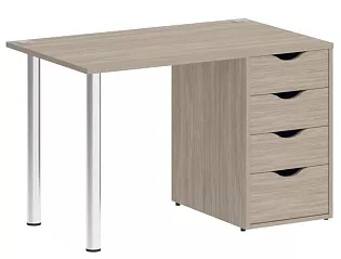 Стол компьютерный на металлокаркасе с тумбой