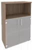 Офисный шкаф средний широкий со стеклом