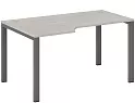 Стол эргономичный левый на металлоопорах