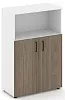 Офисный шкаф средний широкий (2 низких фасада, задняя стенка ЛДСП)