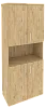 Офисный шкаф высокий широкий (4 низких фасада ЛДСП)