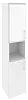 Офисный шкаф высокий узкий лев./прав.(1 низкий фасад ЛДСП + 1 низкий фасад белое стекло в раме)