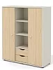 Стеллаж с раздвижными дверками (каркас беж)