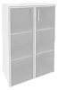 Офисный шкаф средний широкий со стеклом в раме