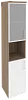 Офисный шкаф высокий узкий лев./прав.(1 низкий фасад ЛДСП + 1 низкий фасад белое стекло в раме)