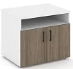 Офисная тумба для оргтехники, с нишей и распашными дверцами