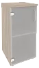 Офисный шкаф низкий узкий лев./прав.(1 низкий фасад стекло)