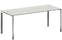 Стол рабочий руководителя на П-образном хромированном металлокаркасе