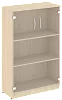 Офисный шкаф средний со стеклом