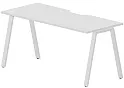Стол рабочий на металлокаркасе (А-опоры / с эргономичным вырезом)