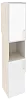 Офисный шкаф высокий узкий с белым стеклом в раме (лев/прав) 