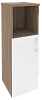 Офисный шкаф средний узкий лев./прав. (1 низкий фасад ЛДСП)