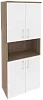 Офисный шкаф высокий широкий (4 низких фасада ЛДСП)