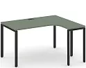 Стол письменный эргономичный Concept на П-образном металлокаркасе (правый)