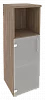 Офисный шкаф средний узкий стекло левый / правый