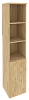 Офисный шкаф высокий узкий лев./прав. (1 низкий фасад ЛДСП)
