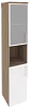 Офисный шкаф высокий узкий лев./прав.(1 низкий фасад ЛДСП + 1 низкий фасад стекло в раме)