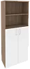 Офисный шкаф высокий широкий (2 средних фасада ЛДСП)