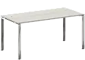 Стол рабочий руководителя на П-образном хромированном металлокаркасе