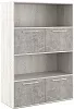 Офисный шкаф высокий с горизонтальной нишей