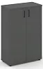 Офисный шкаф средний широкий (2 низких фасада, задняя стенка ЛДСП