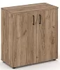 Офисный шкаф низкий широкий (2 низких фасада, задняя стенка ЛДСП)