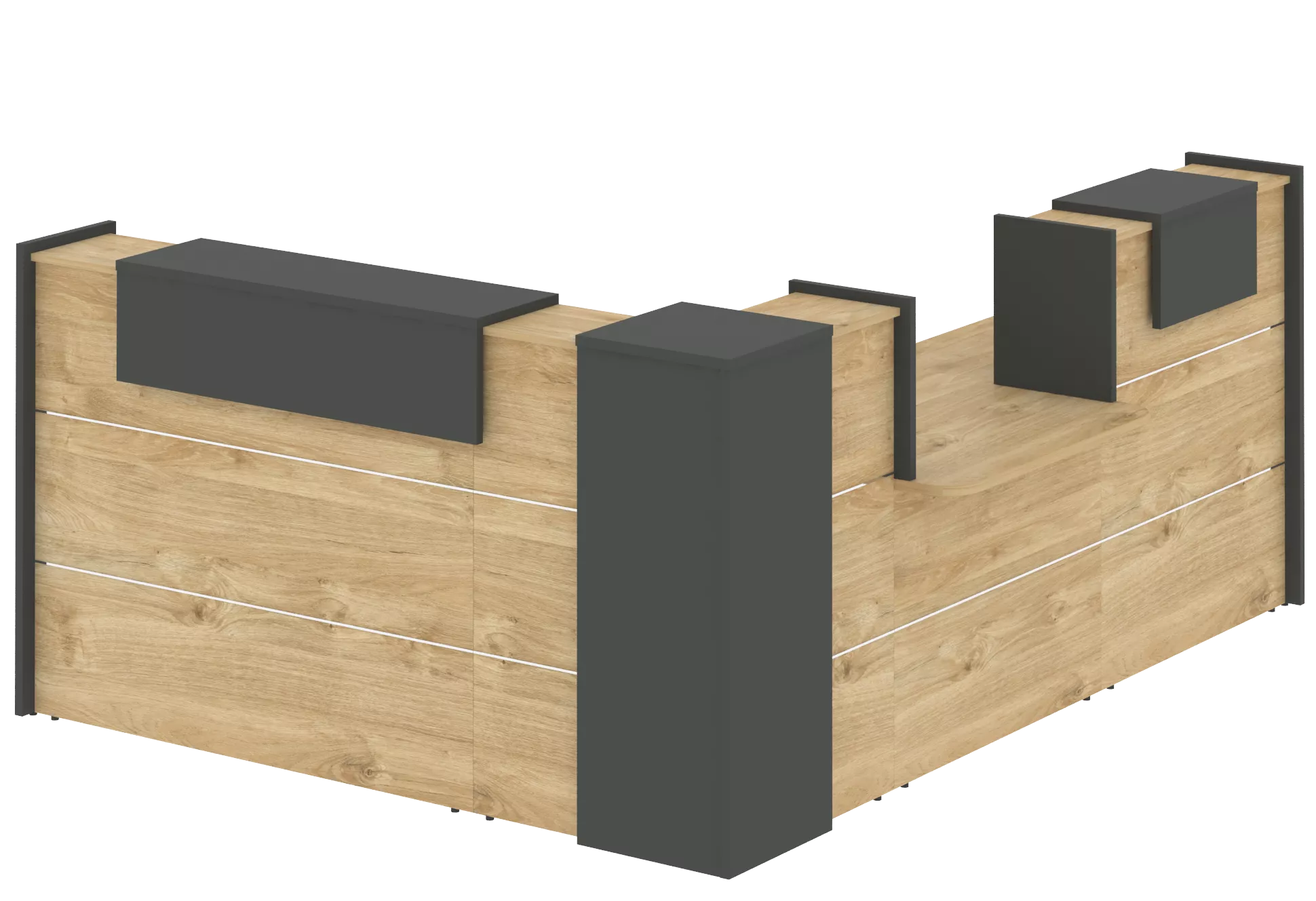 Ресепшен угловой г-образный с внешним углом 10