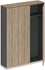 Офисный шкаф высокий с узким гардеробом