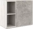 Офисный шкаф низкий с вертикальной нишей