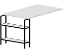 Стол приставной на металлокаркасе с открытыми полками