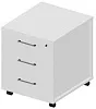Тумба мобильная (3 ящика, стандартные колёсные опоры, ручки - хром)