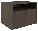 Офисная тумба для оргтехники, с нишей и распашными дверцами