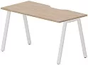 Стол рабочий на металлокаркасе (А-опоры / с эргономичным вырезом)