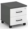 Тумба мобильная 2 ящика. Стандартные колеса
