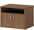 Офисная тумба для оргтехники, с нишей и распашными дверцами