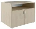 Офисная тумба для оргтехники, с нишей и распашными дверцами