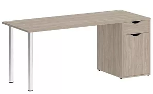 Стол компьютерный на металлокаркасе с тумбой